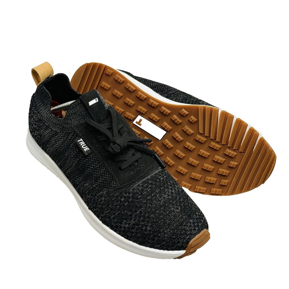 True Linkswear All Day Knit II Golf Shoes Men's 8 Women's 9.5 Black Spikeless